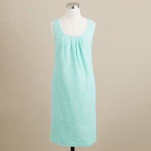 J. Crew Embossed Playa Shift Dress, Aqua, Size 6